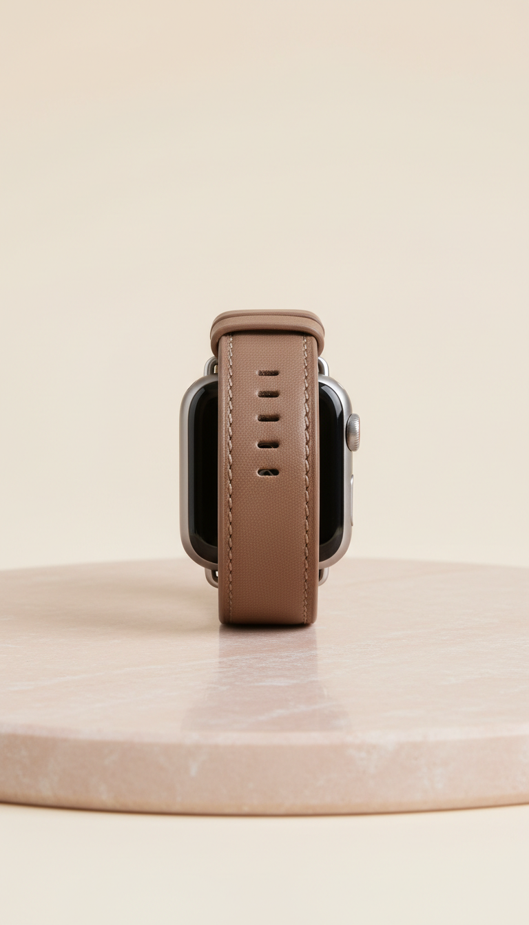 Mocha Taupe Leather Commuter Band